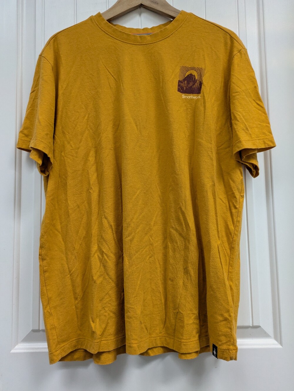 Smartwool Men's Mustard Crew Neck Short Sleeve Tee